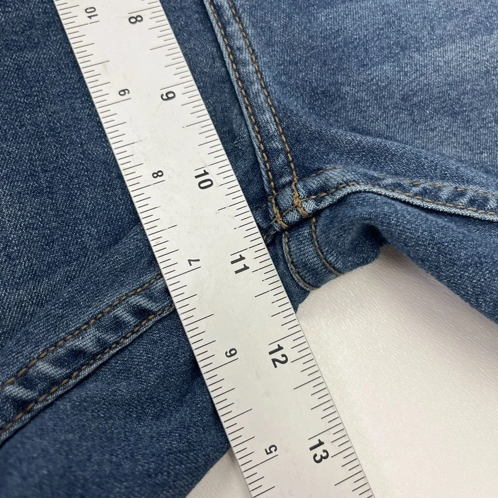 Big‎ John Skinny Jeans Sz 32x29 Blue Distressed Stretch Denim Mens